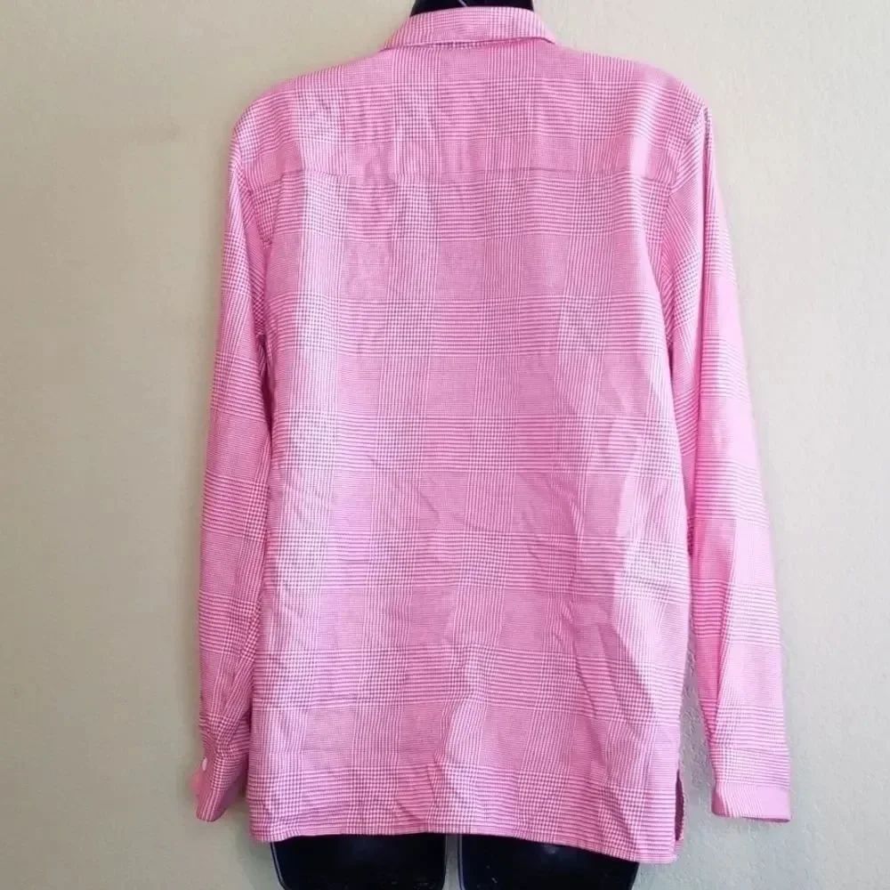 Foxcroft Houndstooth Button Down Top - Picture 6 of 8